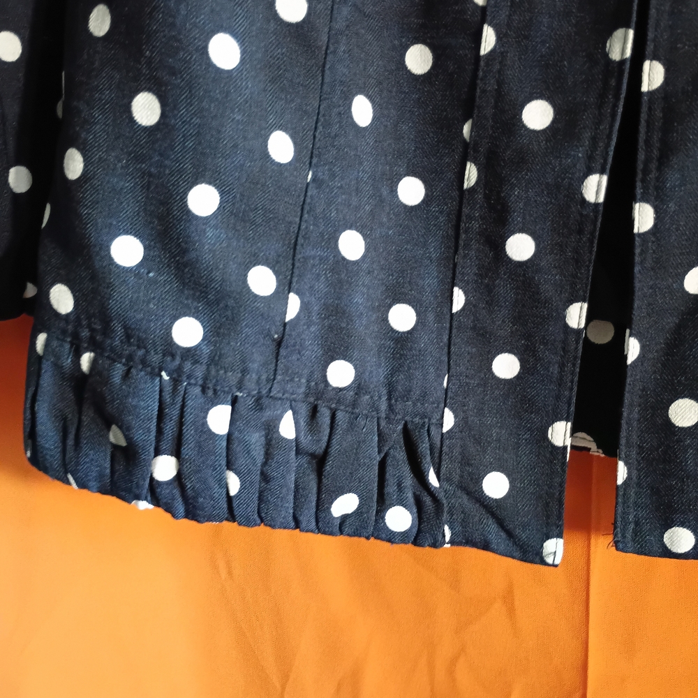 Christopher & Banks Navy Polka Dot Jacket - Picture 4 of 5